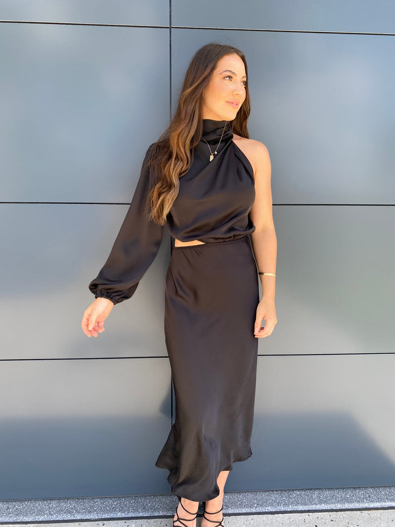 Cleo Midi Dress- Black