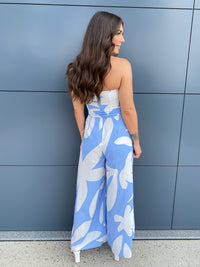 Avanti Jumpsuit- Blue/White