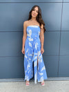 Avanti Jumpsuit- Blue/White