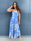 Avanti Jumpsuit- Blue/White