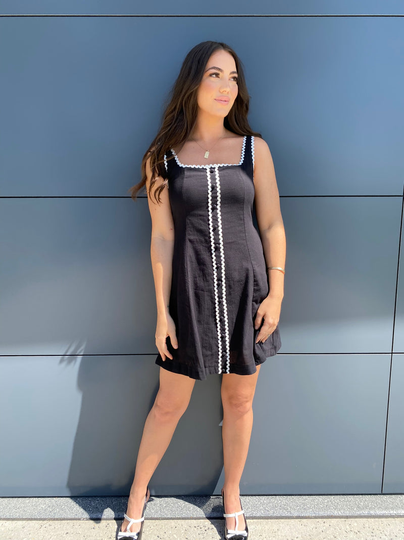 Wynetta Mini Dress- Black