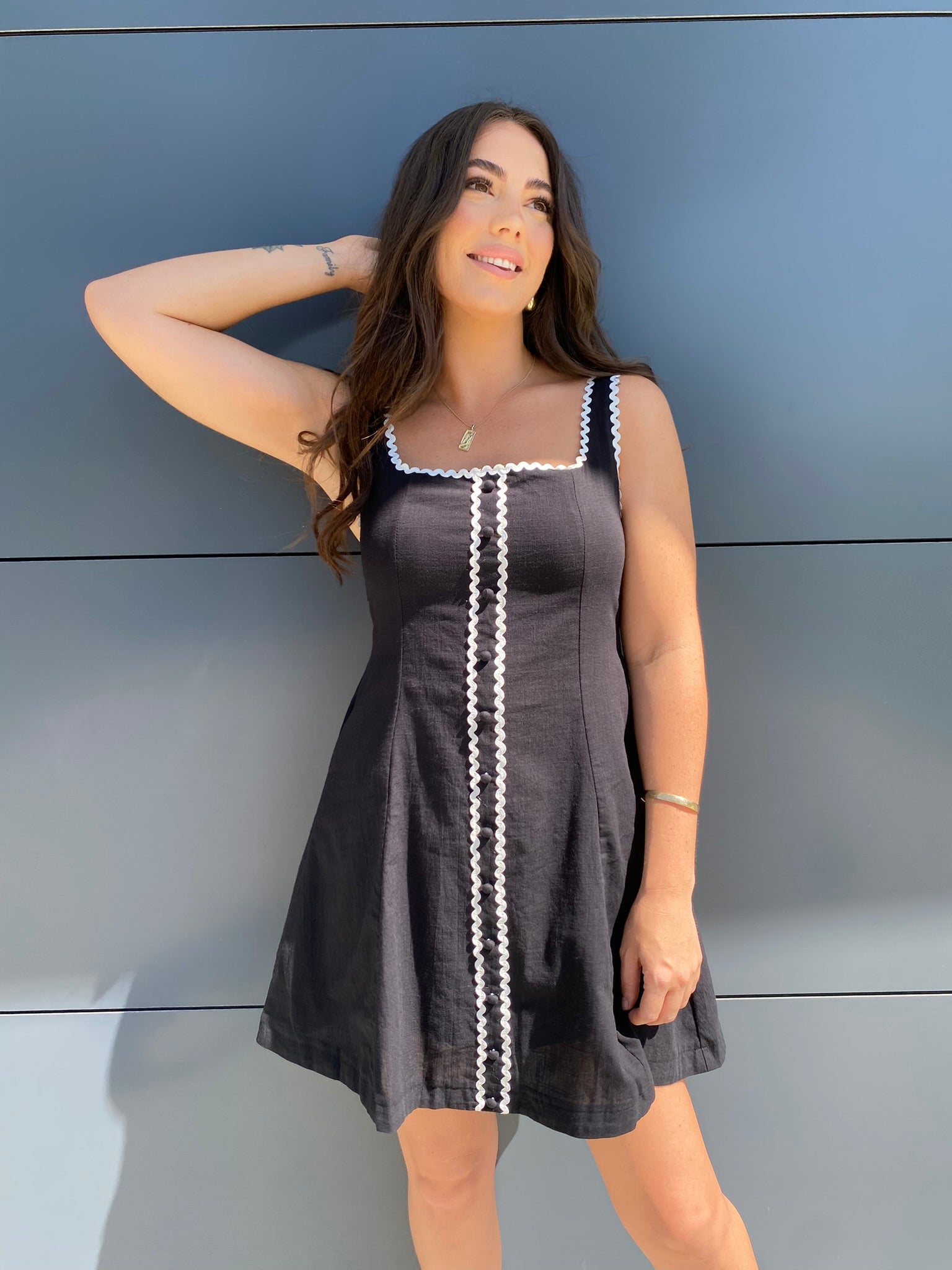 Wynetta Mini Dress- Black