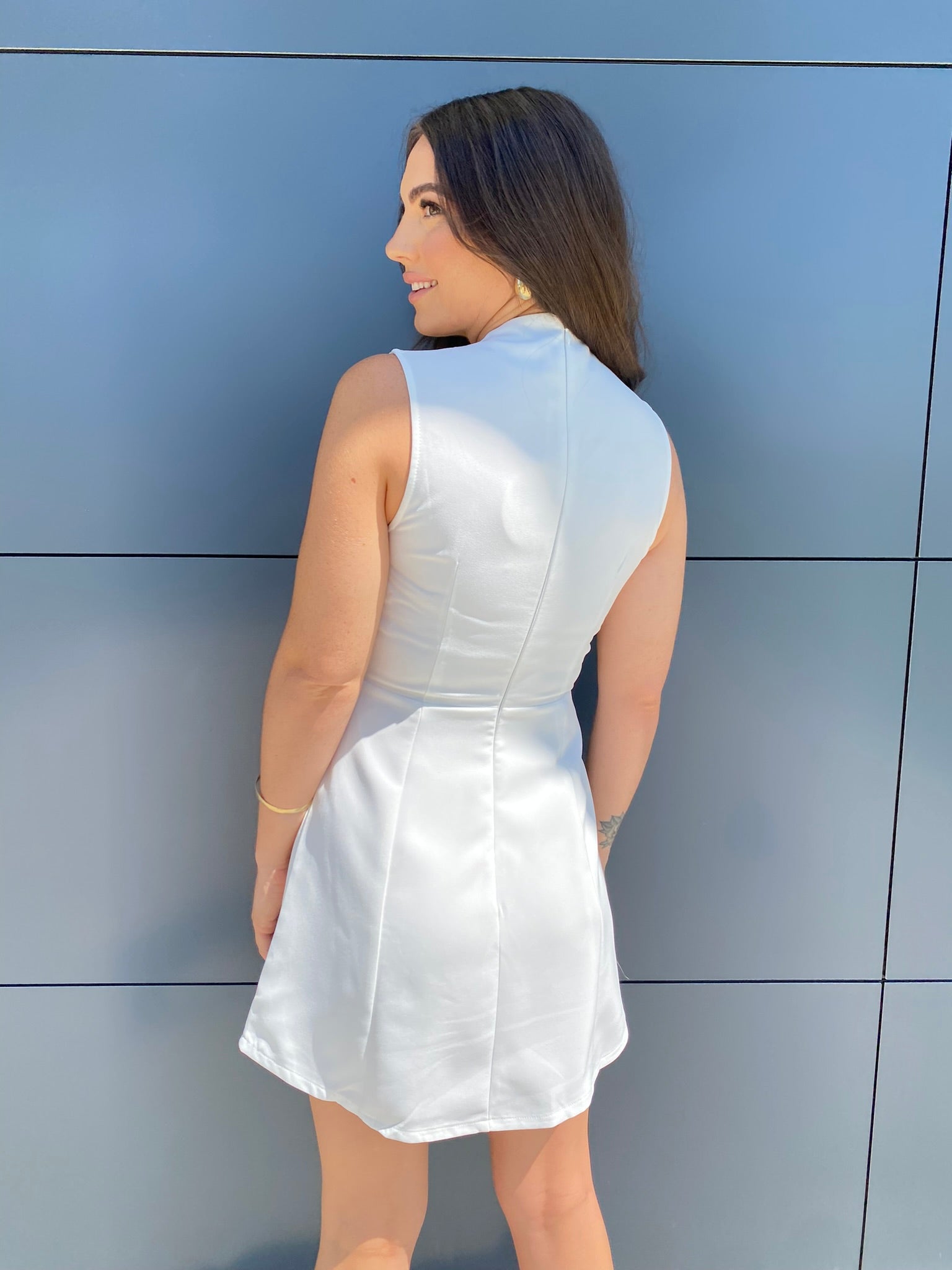 La Loca Mini Dress- White