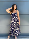 Freya Maxi Dress- Navy/Beige