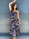 Freya Maxi Dress- Navy/Beige