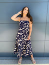 Freya Maxi Dress- Navy/Beige