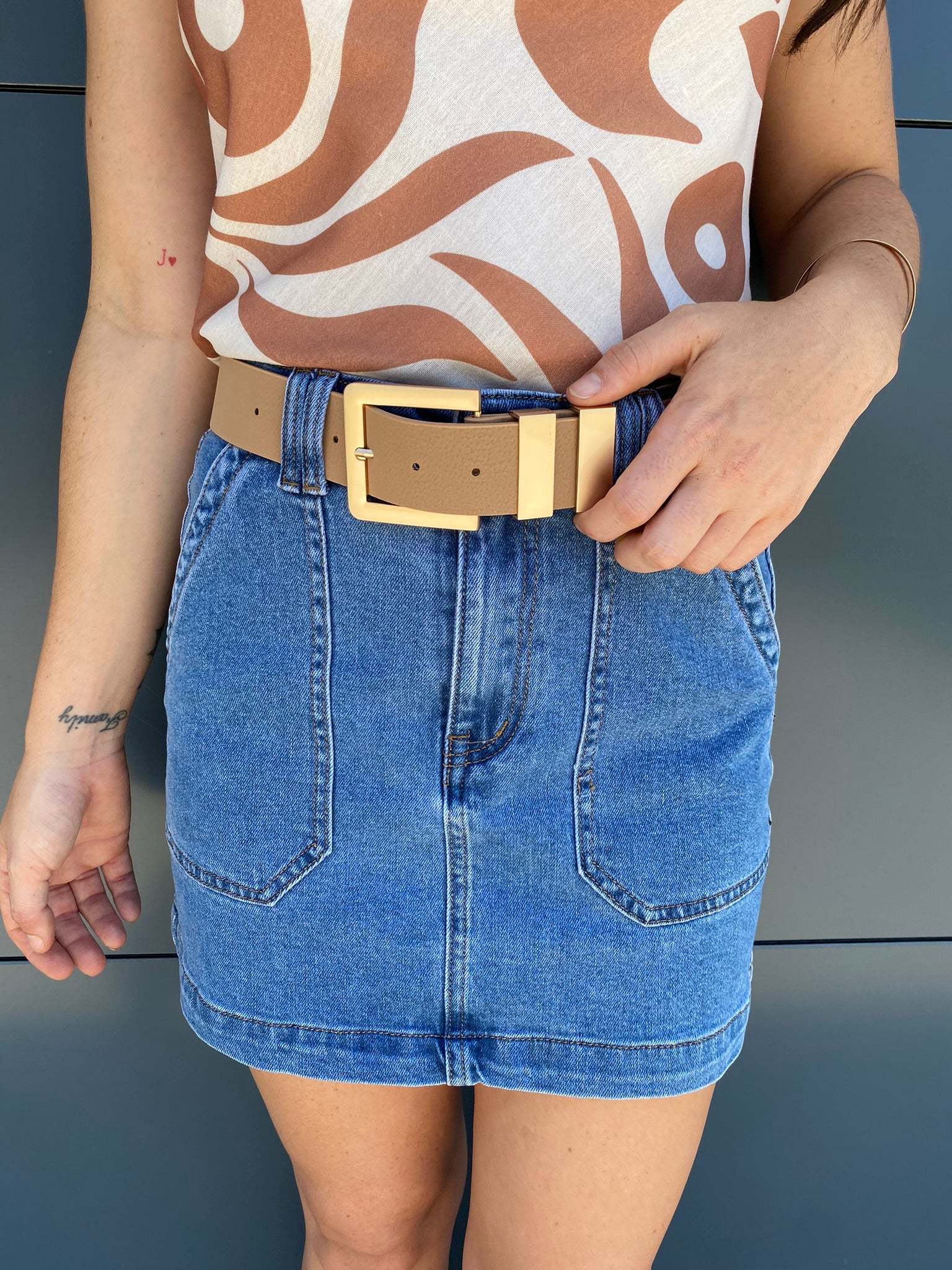 Statement Belt- Tan